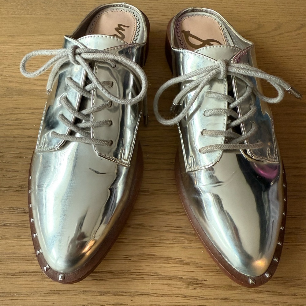 Silver Sam Edelman Lowell Women's Oxford Mules